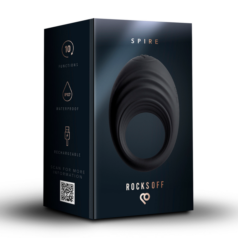Spire - Vibrerende Cockring - Zwart
