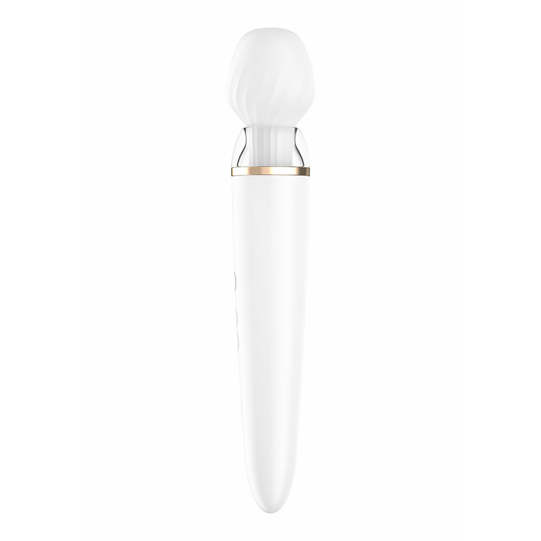 Double Wand-er Wand - Massage Wand and Vibrator - White