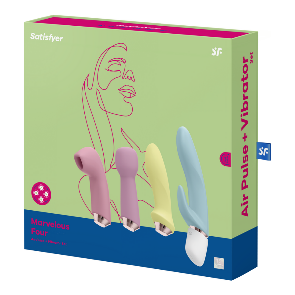 Marvelous Four - Vibrator met 4 Opzetstukken | Satisfyer