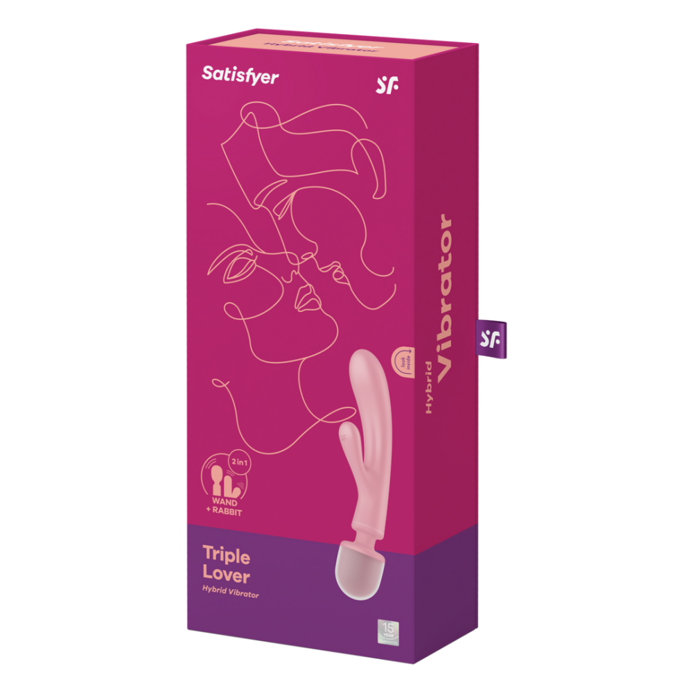 Triple Lover - Hybrid Wand Vibrator - Pink