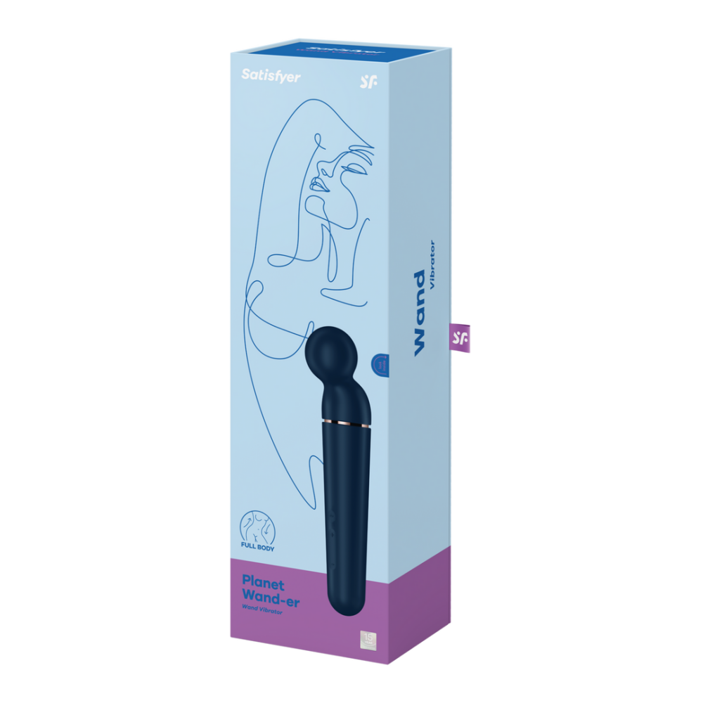 Planet Wand-er - Wand Vibrator - Blue/Rose Gold | Satisfyer