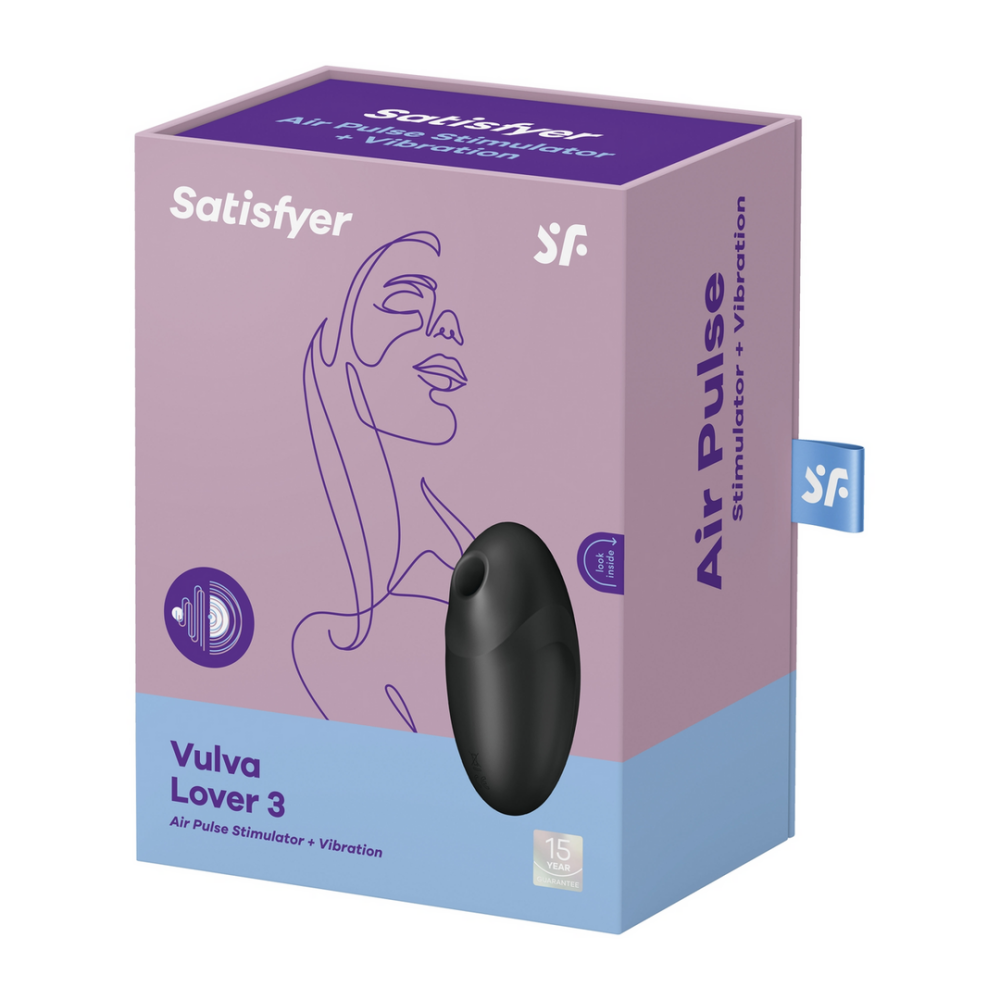 Vulva Lover 3 - Double Air Pulse Vibrator - Black | Satisfyer