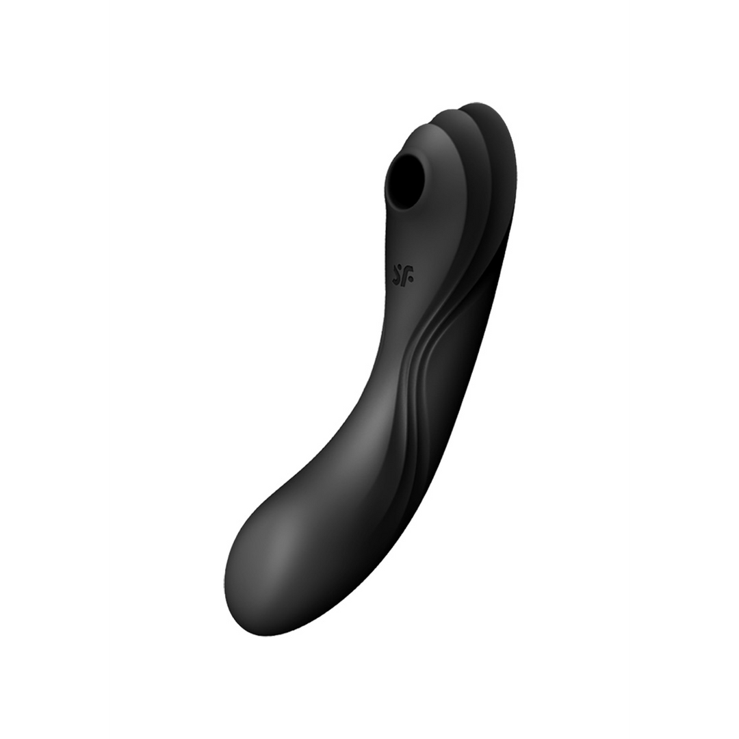 Curvy Trinity 4 - Insertable Air Pulse Vibrator - Black | Satisfyer