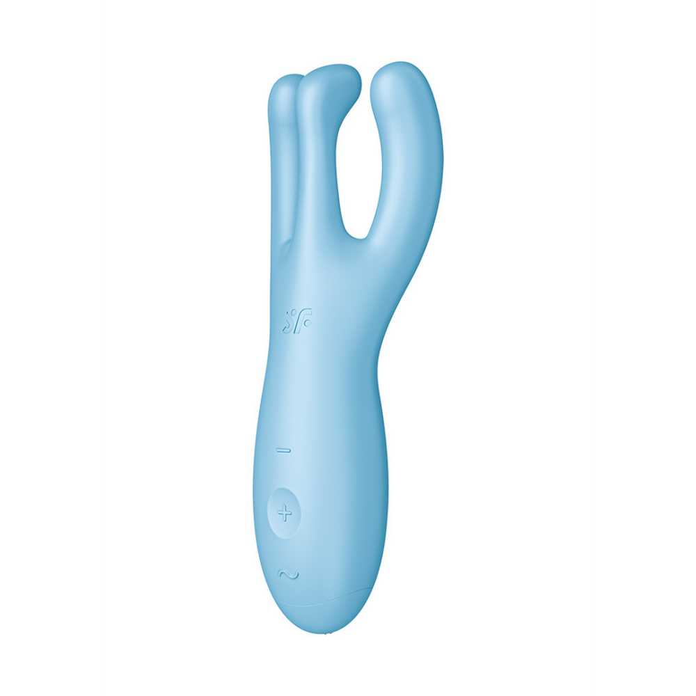 Threesome 4Plus - Lay-on Vibrator with App - Blauw | Satisfyer