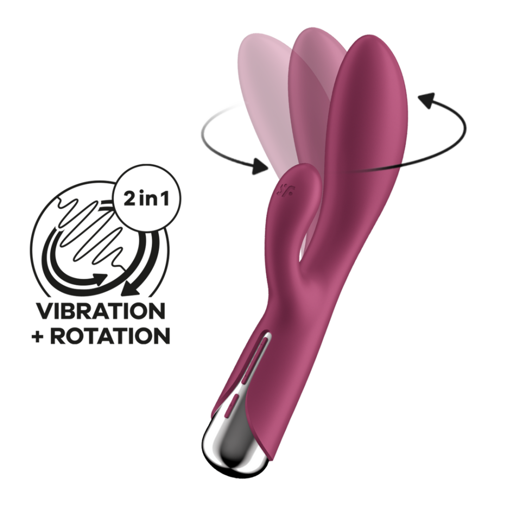 Spinning Rabbit 1 - Rotating Rabbit Vibrator - Red | Satisfyer