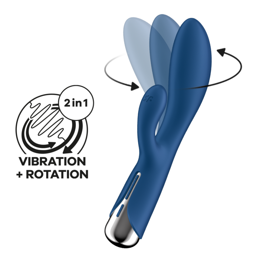 Spinning Rabbit 1 - Rotating Rabbit Vibrator - Blue | Satisfyer