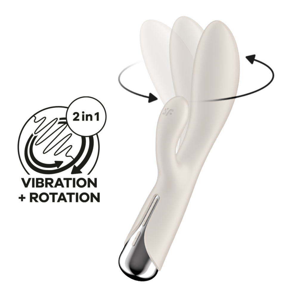 Spinning Rabbit 1 - Rotating Rabbit Vibrator - Beige | Satisfyer