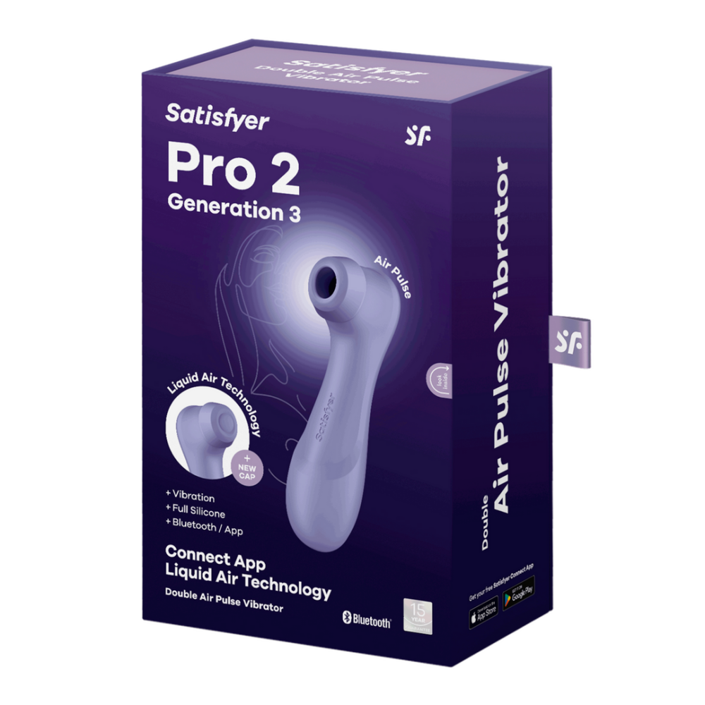 Satisfyer Pro 2 Generation 3 - Double Air Pulse Vibrator - Liquid Air and Connect App - Lilac | Satisfyer