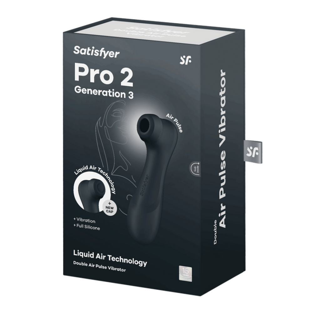 Satisfyer Pro 2 Generation 3 - Double Air Pulse Vibrator - Liquid Air - Black | Satisfyer