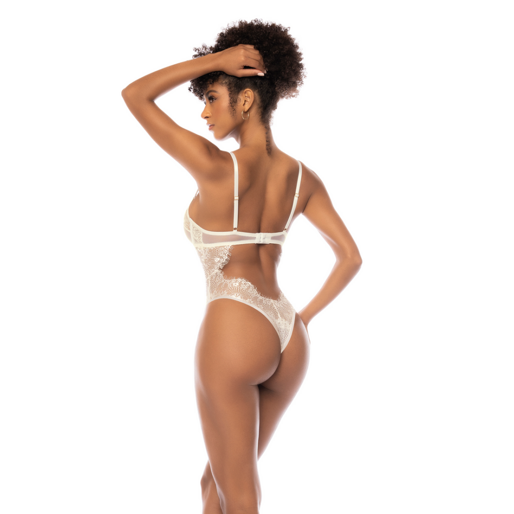 Mapalé Teddy kant en mesh in maat S ivory