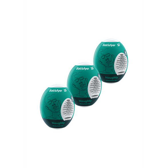 Satisfyer Masturbator Egg Set 3 stuks | Naughty Donkergroen