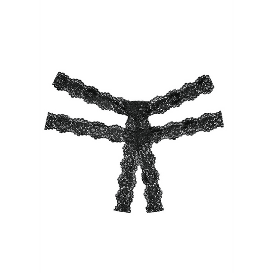 Allure Southern Rhapsody Slipje met open kruis One Size | Zwart