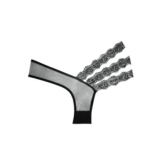 Allure Wild Orchid Slipje One Size | Zwart Kant