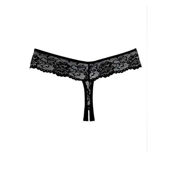 Allure Chiqui Love String met open kruis One Size | Zwart