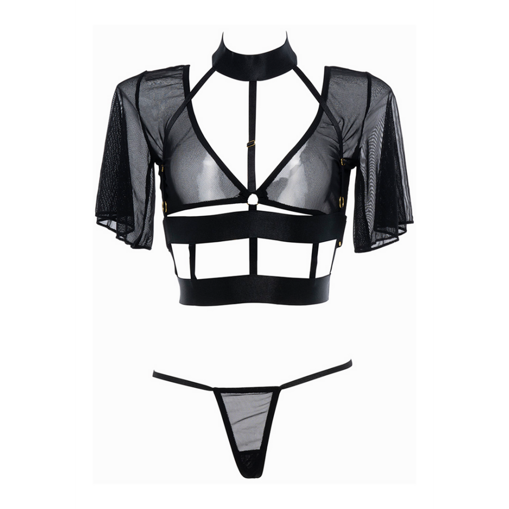 Dreamer - Corset and Tongue - One Size - Black