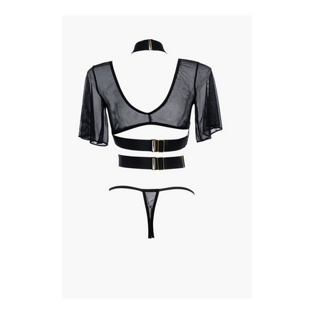 Allure Dromer Korset en String One Size | Zwart