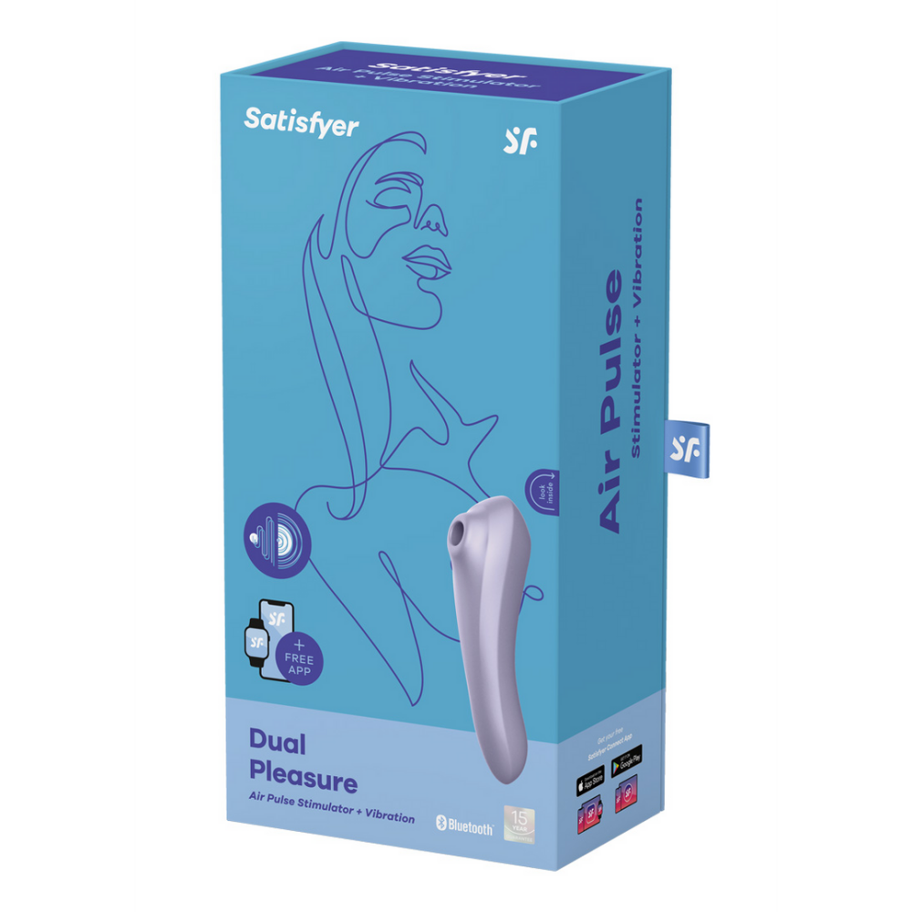 Dual Pleasure – Air Pulse Vibrator – Mauve | Befriediger
