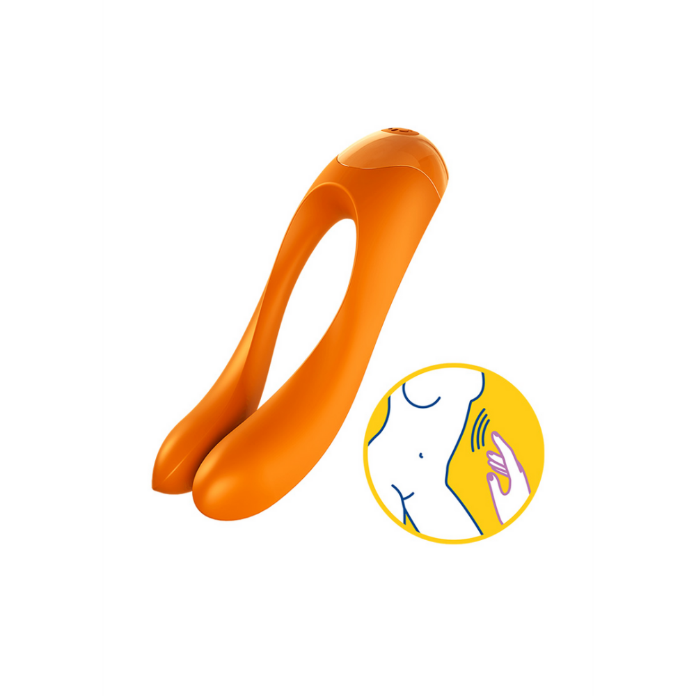 Candy Cane – Fingervibrator für die Intimzonen – Orange | Befriediger