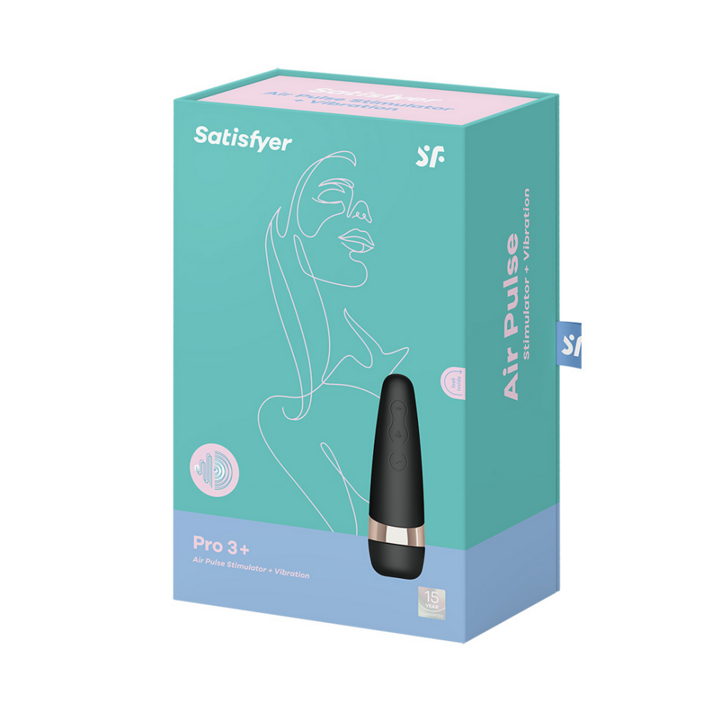 Pro 3Plus - Airpulse Stimulator and Vibration - Black/Gold | Satisfyer