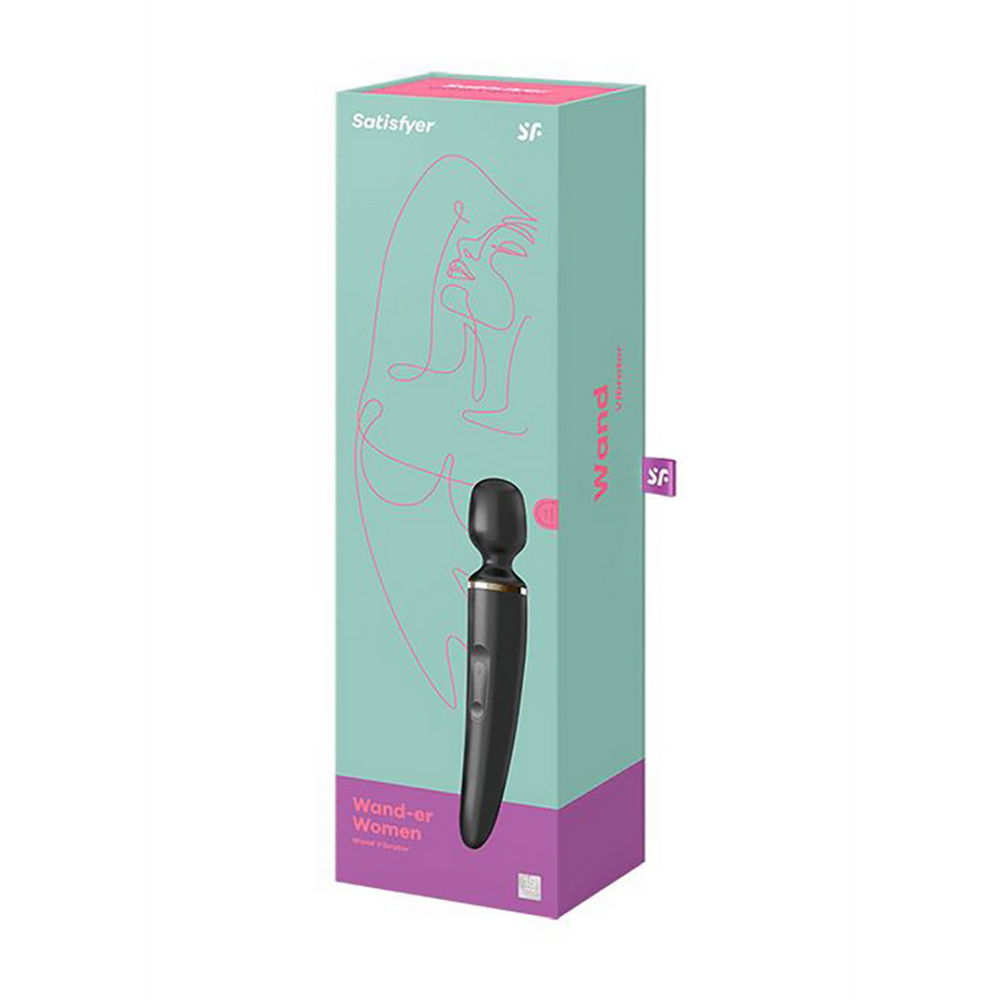 Wand-er Woman – Zauberstabvibrator – Schwarz/Gold | Befriediger