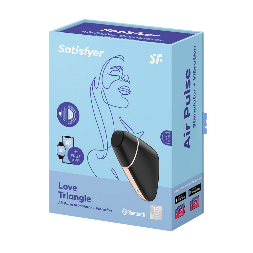 Love Triangle - Air Pulse Stimulator and Vibration - Black | Satisfyer