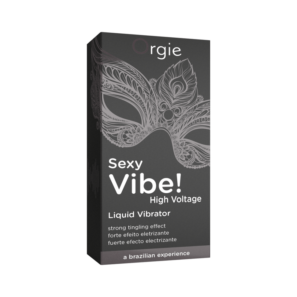 Verpakking en tube Orgie High Voltage 15 ml liquid vibrator gel krachtige tingling sensatie snel werkend