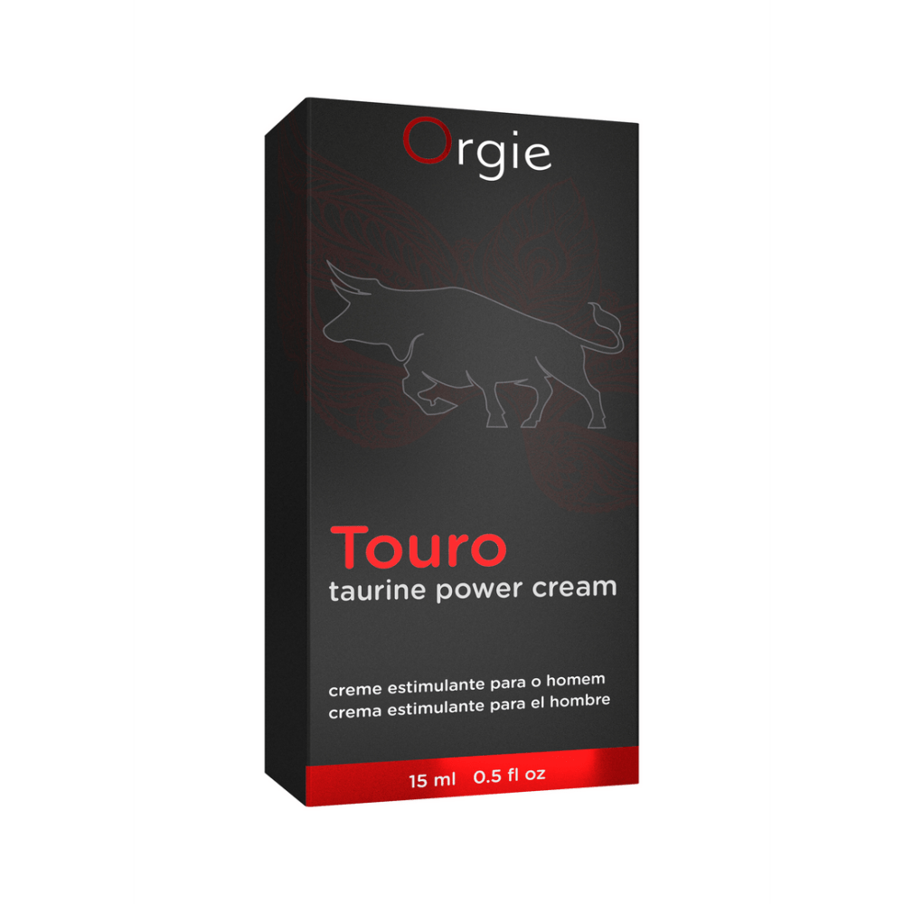 Orgie Touro erectiecrème 50 ml productdoos met tube discrete verpakking met instructies