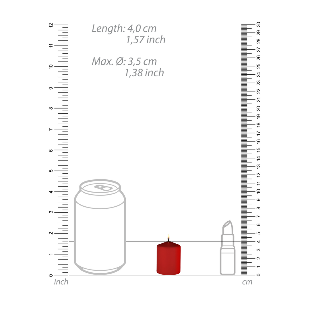 Ouch! by Shots Tease Candles Sinful rood 4 stuks | Sensuele massagekaarsen
