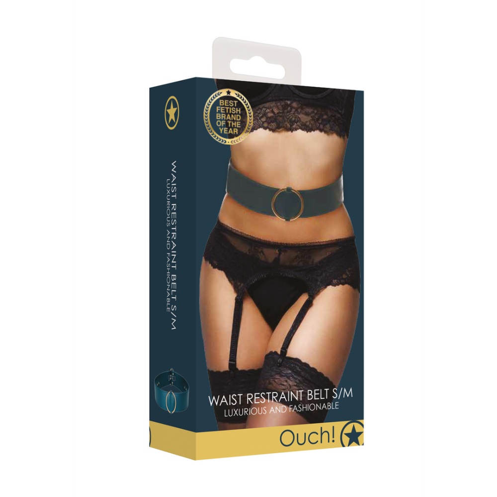 Taillengürtel mit Bondage-Ringen - S/M