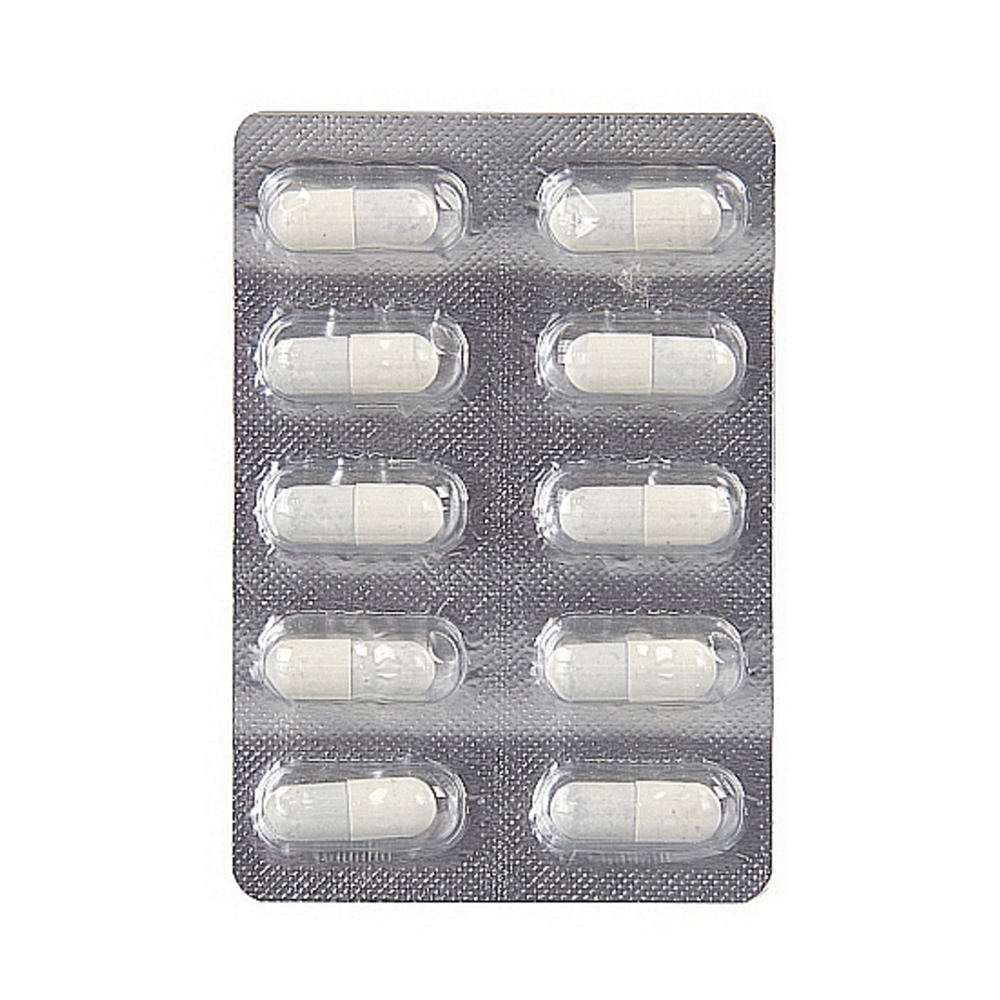 Blisterverpakking met 10 witte Pharmquests Youjizz capsules