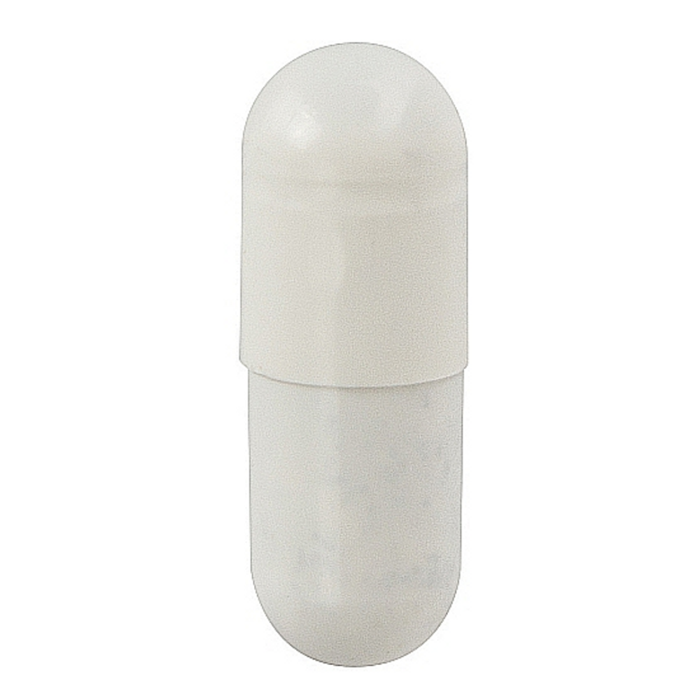 Close-up van een losse witte Pharmquests Youjizz capsule
