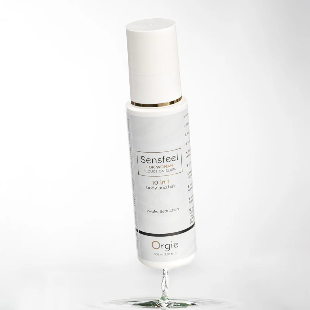 Orgie mooi witte fles met Seduction Elixir voor vrouwen