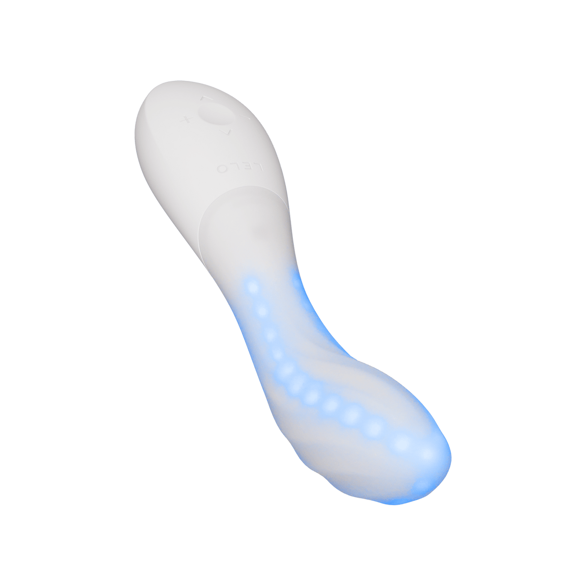 Schuin getoonde MONA Spectra met blauw verlichte kop en zichtbaar bedieningspaneel