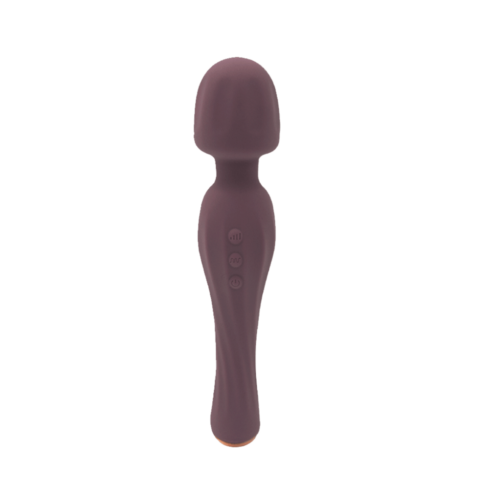 My Own Filo Hyacint paarse wand vibrator close up, lange handgreep met ronde kop op witte achtergrond