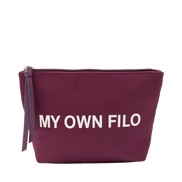 My Own Filo toilettas paars productfoto voorzijde met logo luxe opbergtasje