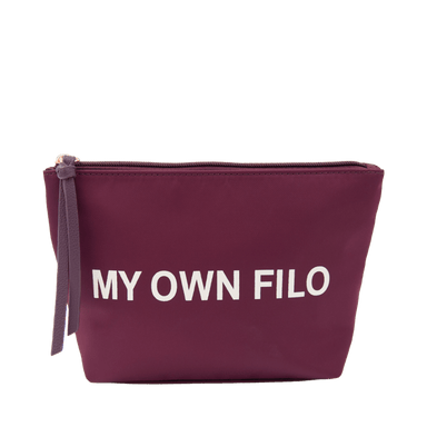 My Own Filo toilettas paars productfoto voorzijde met logo luxe opbergtasje