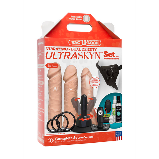 Vibrierendes Dual Density ULTRASKYN-Spielzeugset + Fernbedienung