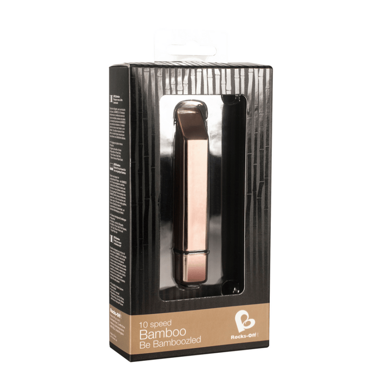 Verpakking Rocks-Off Bamboo Luxe mini vibrator rose gold productdoos 10 standen