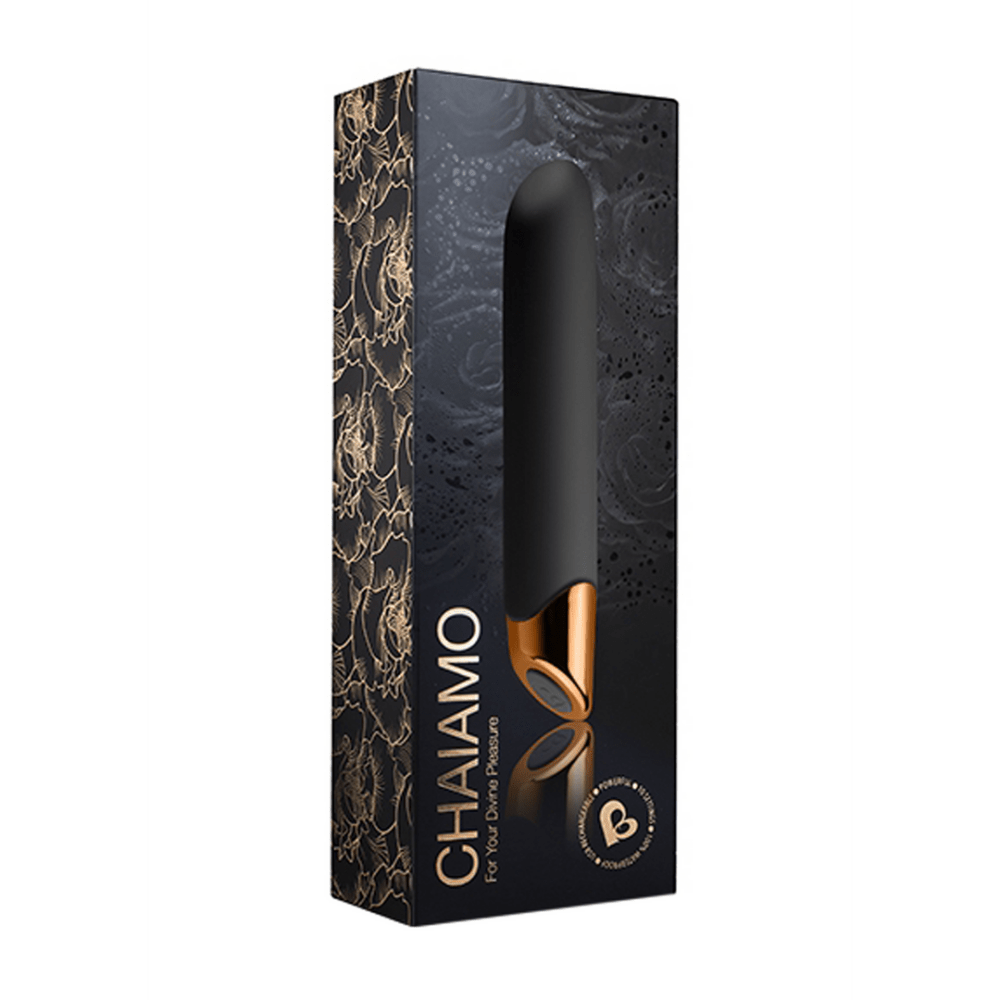 Verpakking Rocks-Off Chaiamo mini vibrator zwart productdoos krachtige clitoris vibrator