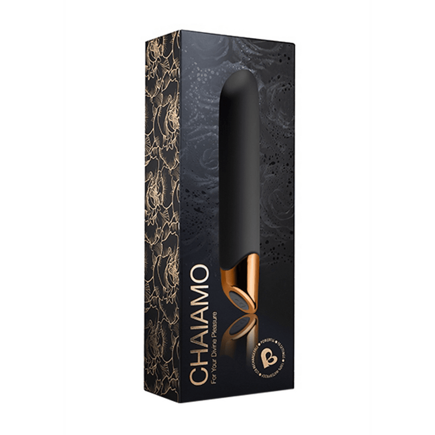 Verpakking Rocks-Off Chaiamo mini vibrator zwart productdoos krachtige clitoris vibrator