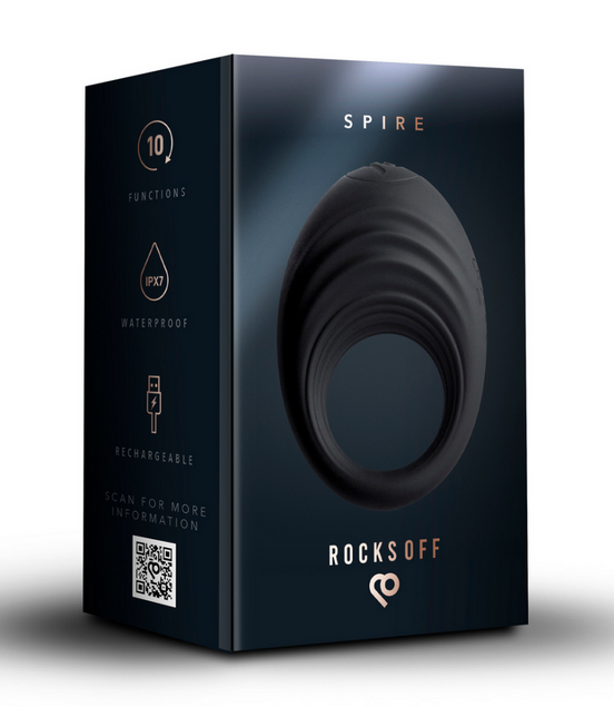 Spire - Vibrerende Cockring - Zwart