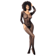 Mapalé Bodystocking met Lange Mouwen | One Size Zwart