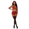 Dreamgirl 4-Delige Visnet En Kanten Lingerieset