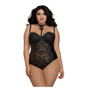 Dreamgirl Lace Teddy Netdetails 2X Zwart