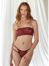 Allure Rode Lace Bandeau en String Set S/M