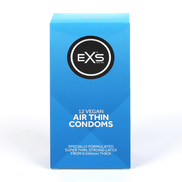EXS Air Thin condooms in blauw doosje, frontaal packshot op witte achtergrond met helder merklogo
