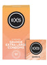 EXS Grande XL condooms 64 mm in oranje verpakking met doosje en losse folie op witte achtergrond