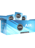 EXS Air Thin ultradunne condooms in turquoise displaybox met losse folieverpakkingen op witte achtergrond