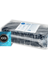 EXS Cooling Condooms 144 stuks in turquoise verpakking met open doos en condoomstrips op witte achtergrond.