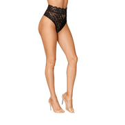 Dreamgirl Hooggetailleerde Kantpanty S Zwart